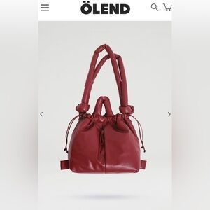 Olend Ona Vegan Leather Bag Cherry Red